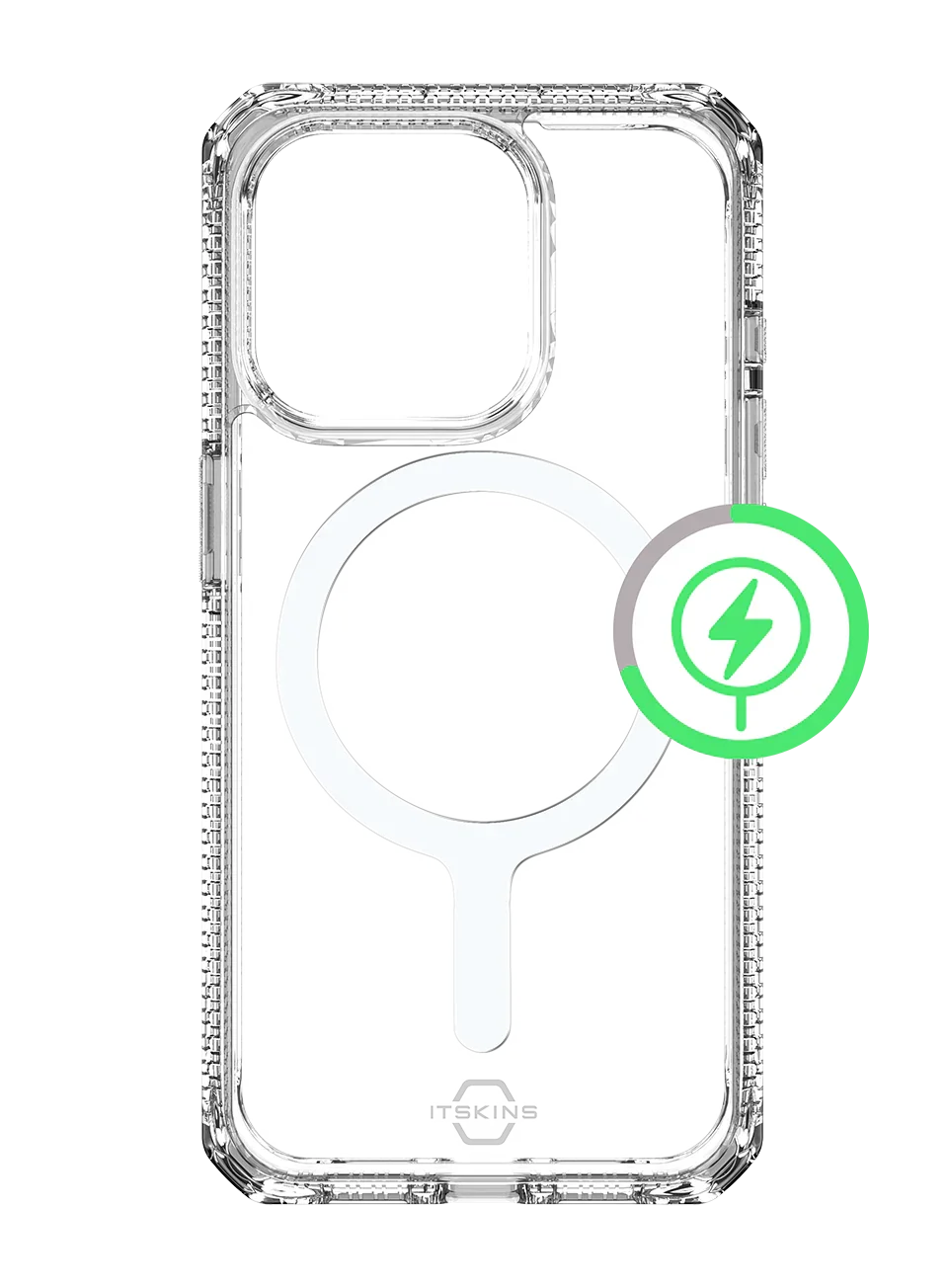 Itskins Hybrid Clear iPhone 15 Pro Magsafe Case - Transparent - Tashqila Itskins Hybrid Clear iPhone 15 Pro Magsafe Case - Transparent - Tashqila